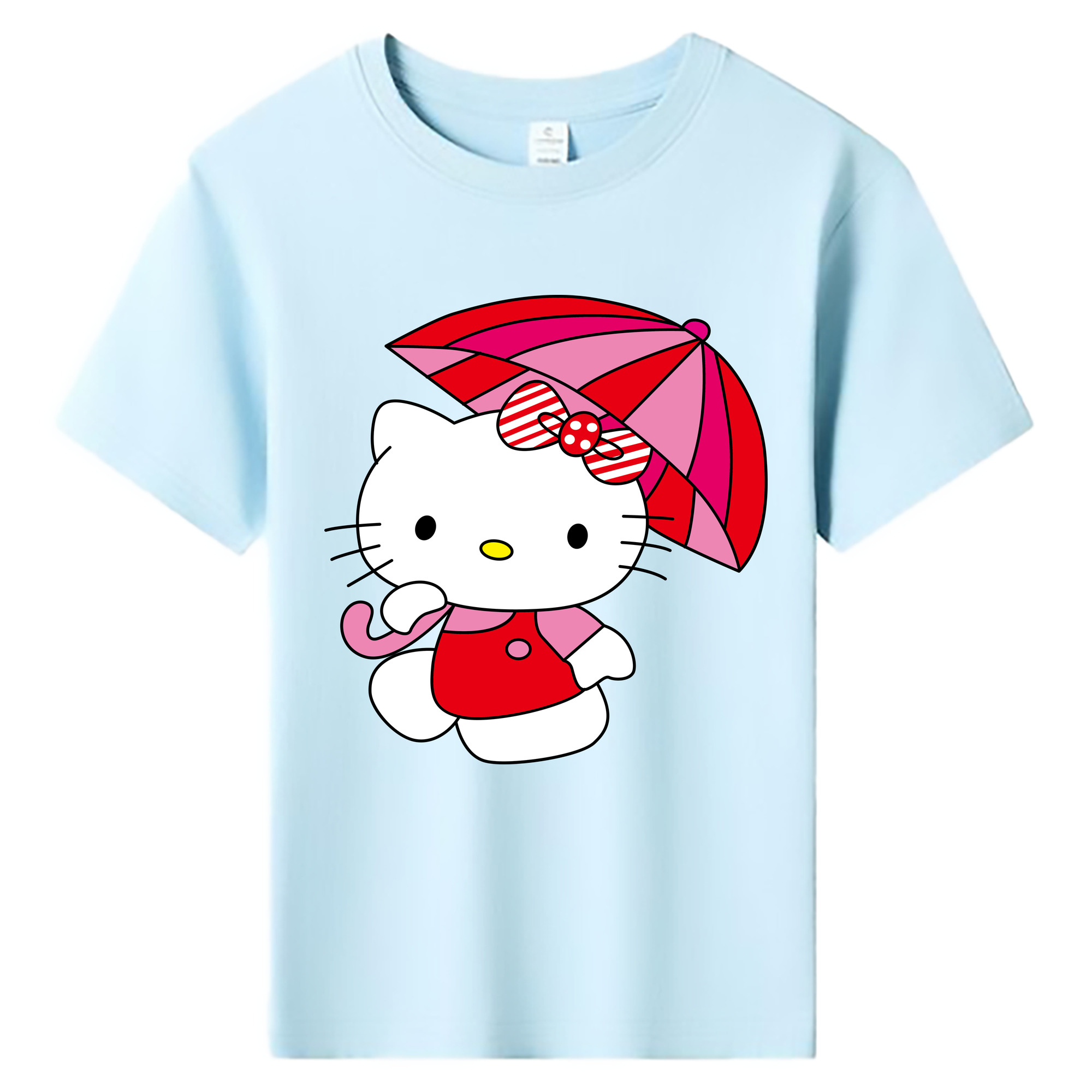 （画像用） Hello Kitty ハローキティ 綿100％キッズTシャツ（フロントプリント）